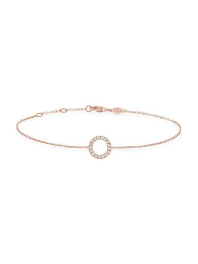 Shop Djula Women's Magic Touch 18k Rose Gold & Diamond Circle Chain Bracelet In Pink Gold