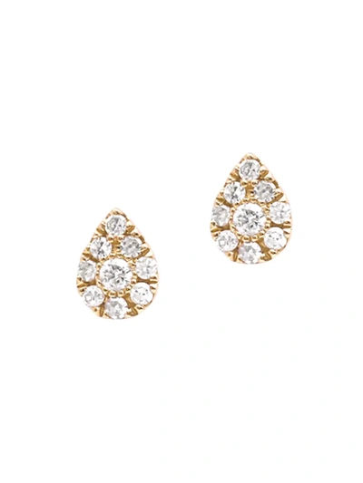 Shop Djula Women's Magic Touch 18k Rose Gold & Diamond Pear Stud Earrings In Yellow Gold