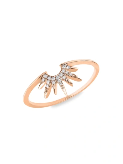 Shop Djula Women's Mix & Match 18k Rose Gold & Diamond Sunrise Ring In Pink Gold