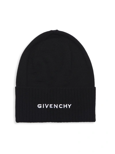 Shop Givenchy Women's 4g Wool Beanie In Black