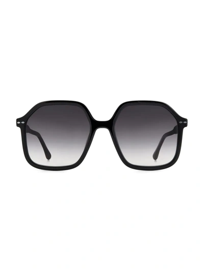 Shop Isabel Marant Women's 55mm Square Sunglasses In Black