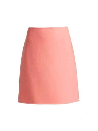 Shop Sportmax Women's Essen Double-faced Wool Skirt In Pink
