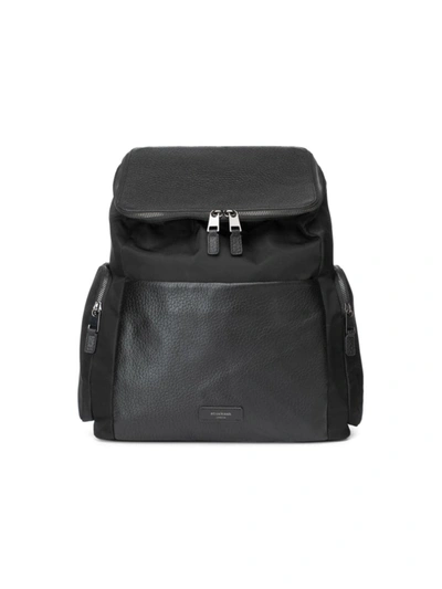 Shop Storksak Alyssa Leather Diaper Bag Backpack In Gunmetal