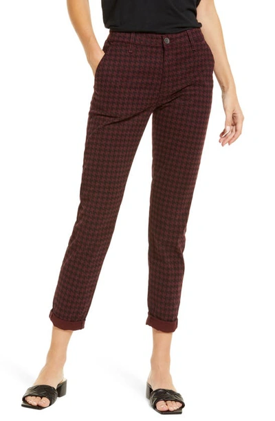 Shop Ag Caden Print Twill Trousers In Highland Wine Bloom