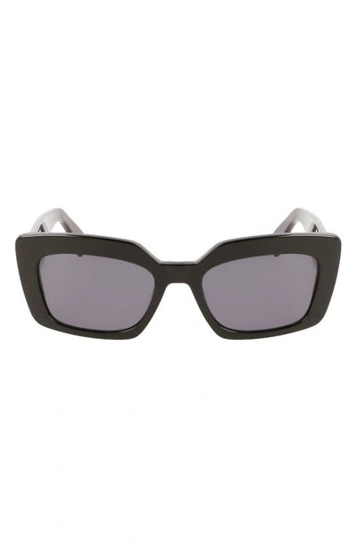 Shop Lanvin Mother & Child 55mm Rectangular Sunglasses In Black