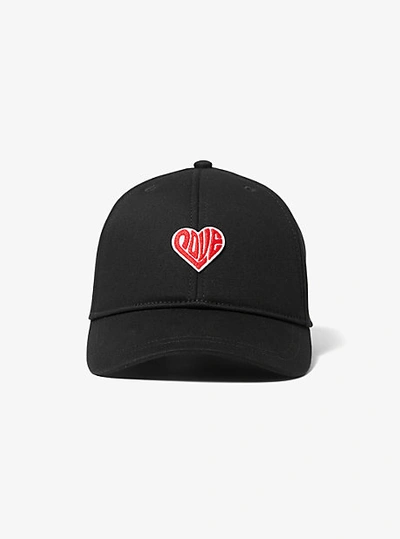 Shop Michael Kors Watch Hunger Stop Love Organic Cotton Baseball Hat In Black