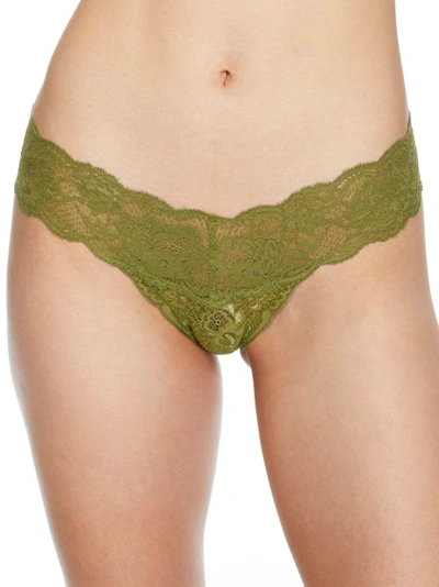 Shop Cosabella Never Say Never Cutie Low Rise Thong In Aloe