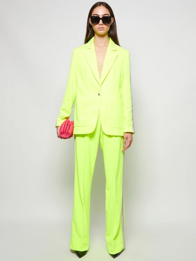 Shop Palm Angels Loose Track Pants Neon Yellow