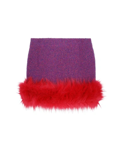 Shop Saint Laurent Women's Fuchsia Other Materials Skirt