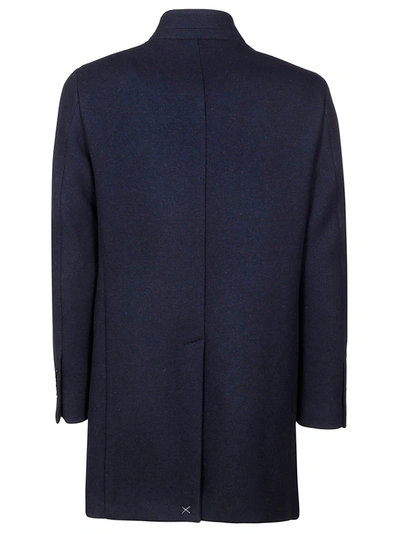 Shop Fay Men's Blue Wool Coat