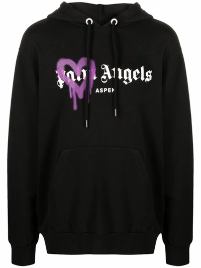 Shop Palm Angels Black Sweatshirt