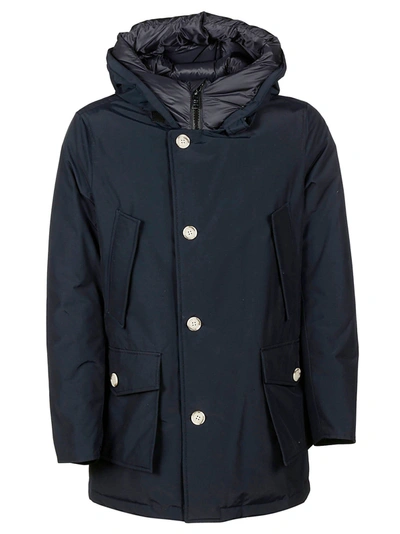 Shop Woolrich Men's Blue Polyester Outerwear Jacket