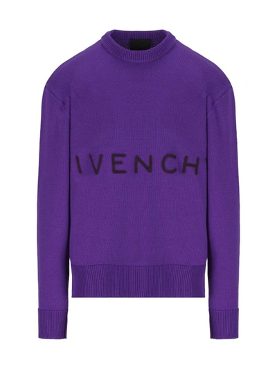 Shop Givenchy Men's Purple Wool Sweatshirt