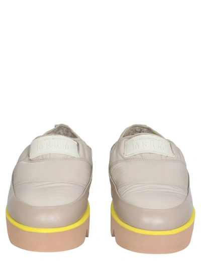Shop Msgm Women's Beige Other Materials Sneakers
