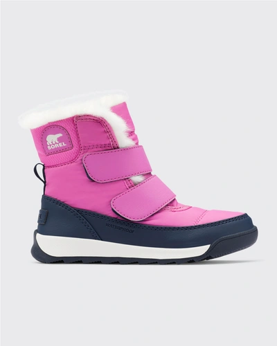 Shop Sorel Kid's Whitney Ii Waterproof Winter Boots W/ Faux-fur Trim In Bright Lavendar C