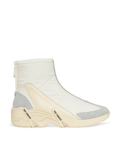 Raf Simons (runner) White/cream Cylon-22 High-top Sneakers In Cream