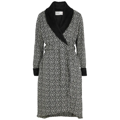 Shop Ugg Duffield Ii Leopard-print Stretch-cotton Robe