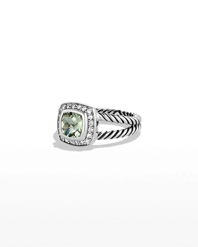 Shop David Yurman Petite Albion Ring With Diamonds In Sage