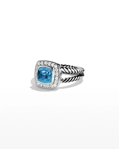 Shop David Yurman Petite Albion Ring With Diamonds In Sky