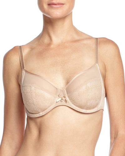Shop Chantelle Revele Moi Perfect Fit Underwire Bra In Soft Suede
