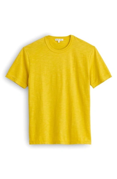 Shop Alex Mill Solid Slub T-shirt In Yellow Sapphire