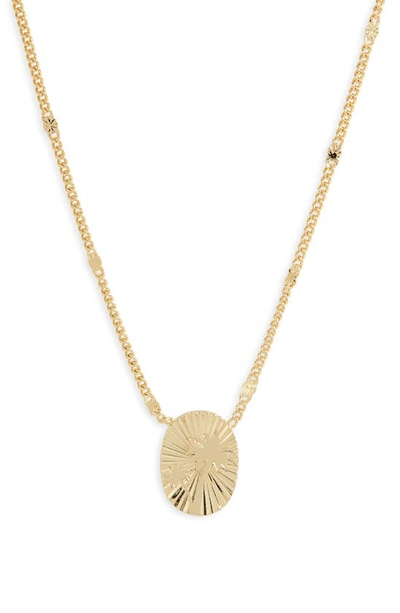 Shop Gorjana Surfside Pendant Necklace In Gold