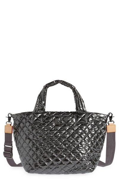 MZ Wallace, Bags, Mz Wallace Anthracite Metallic Mini Metro Tote Deluxe