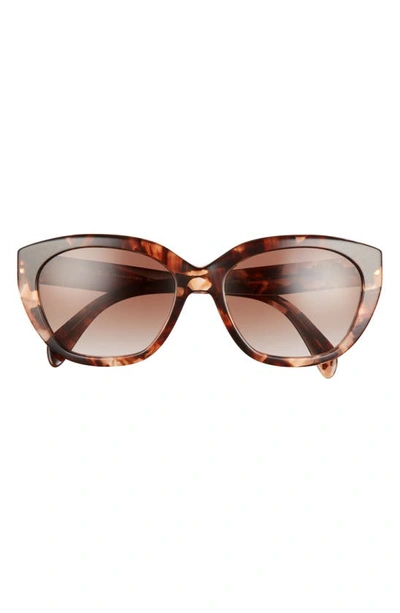 Shop Prada 56mm Gradient Cat Eye Sunglasses In Havana Caramello Brown