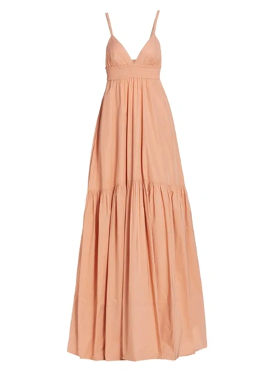 Shop A.l.c Rosanna Tiered Maxi-dress In Dusty Coral