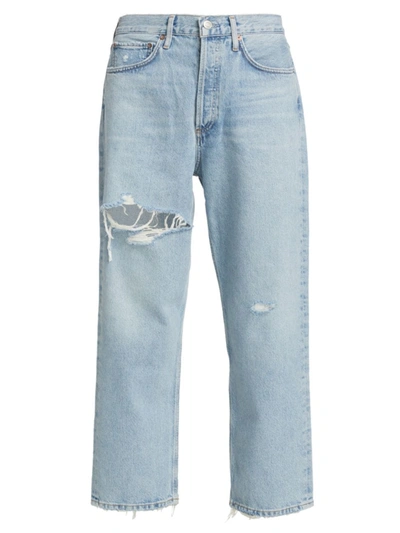 Shop Agolde Women's 90s Cropped Jeans In Echo