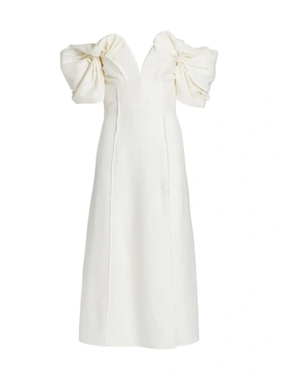Shop Cult Gaia Women's Muna Off-the-shoulder Midi-dress In Off White