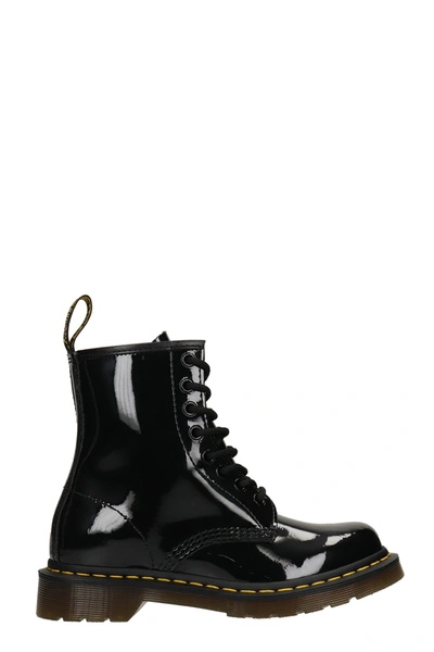 Shop Dr. Martens' Dr. Martens 1460 Combat Boots In Black Patent Leather