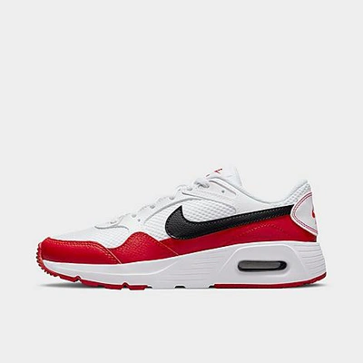 Shop Nike Big Kids' Air Max Sc Casual Shoes In White/black/university Red
