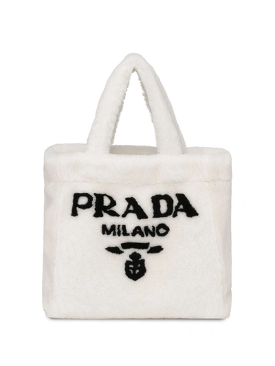 Leather handbag Prada White in Leather - 35903354