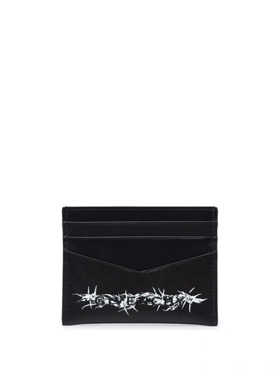 Shop Givenchy Logo-motif Leather Cardholder In Black