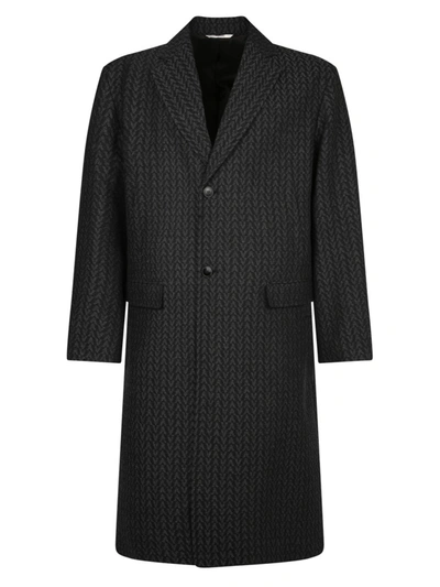 Shop Valentino Wool Coat In Black