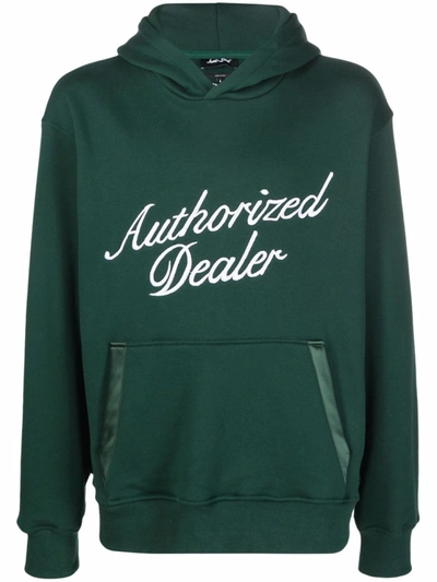 Shop Just Don Forest Green Slogan Print Hoodie