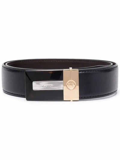 Shop Lanvin Logo-buckle Belt In Black