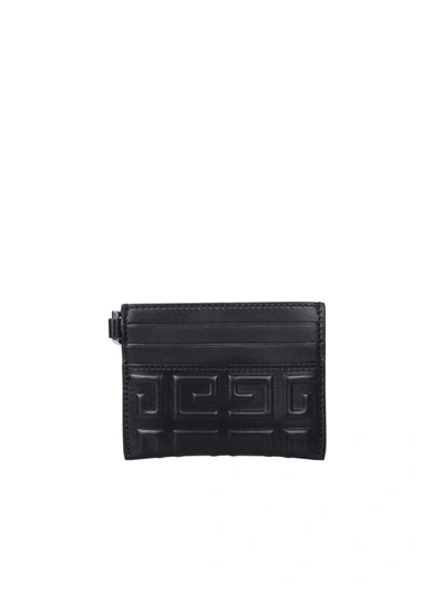 Shop Givenchy 4g Leather Card Holder In Black