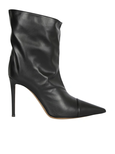 Shop Alexandre Vauthier Leather Boots In Black