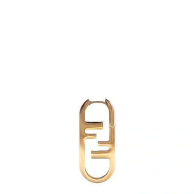 Shop Fendi O'lock Single Earring In Gold