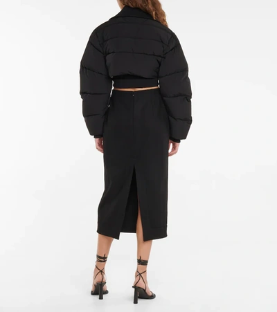 Shop Jacquemus La Doudoune Pralù Crop Puffer Jacket In Black