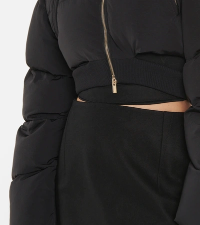 Shop Jacquemus La Doudoune Pralù Crop Puffer Jacket In Black