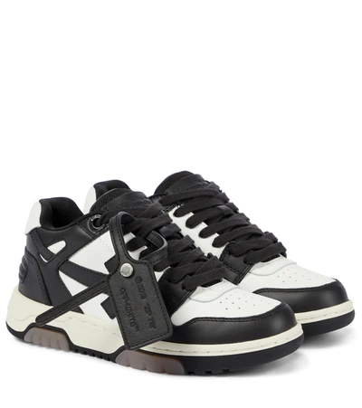 Off-white Of Office Leather Sneakers In White Dark Gr | ModeSens