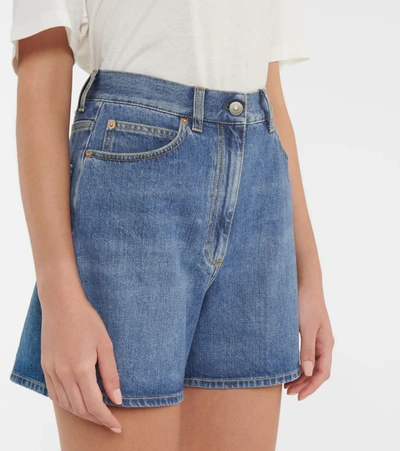 Shop Gucci Denim Shorts In Blue/mix