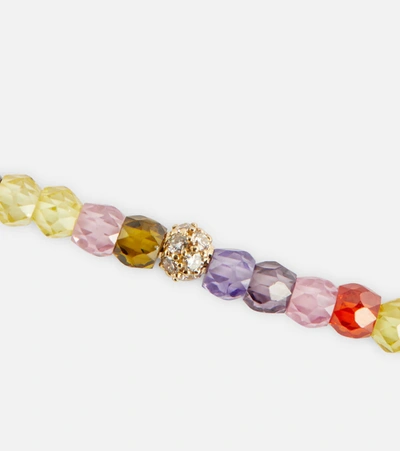 Sydney Evan 14kt Gold Zirconia Bracelet With Diamonds In Multi Zirconia