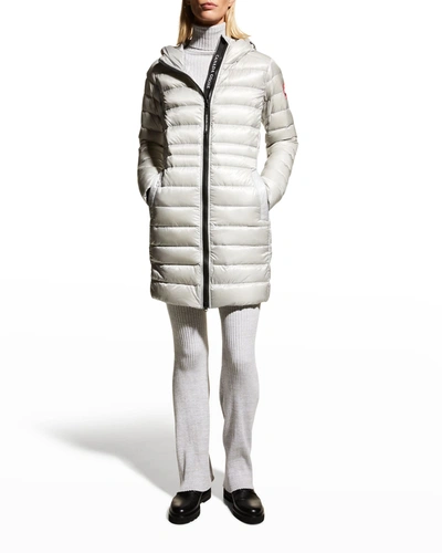 Shop Canada Goose Cypress Hooded Puffer Jacket In Silverbirch