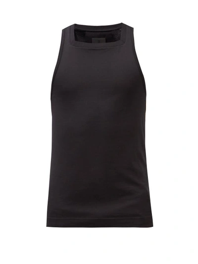Givenchy Black Slim Fit Square Collar Tank Top | ModeSens