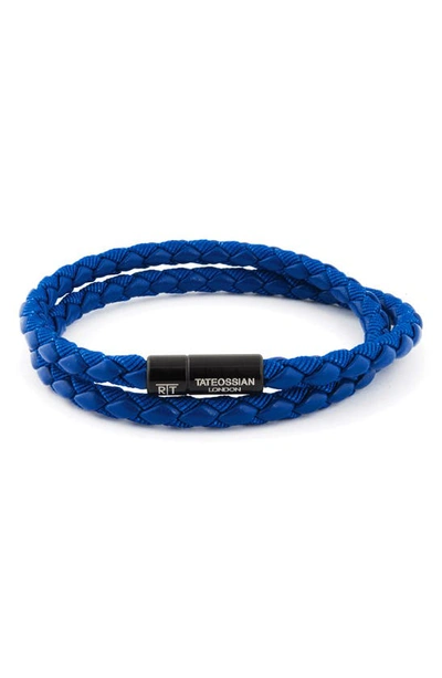 Shop Tateossian 'chelsea' Double Wrap Bracelet In Blue