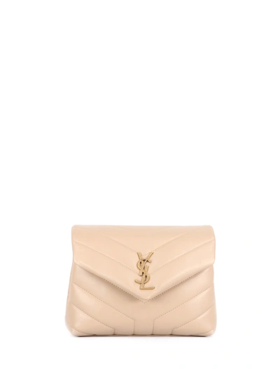 Shop Saint Laurent Loulou Toy Beige Bag